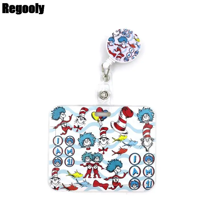 

Рождественский мультяшный милый держатель для кредитных карт с котом, шнурок для женщин, мужчин, детей, студенческий значок, держатель для у...