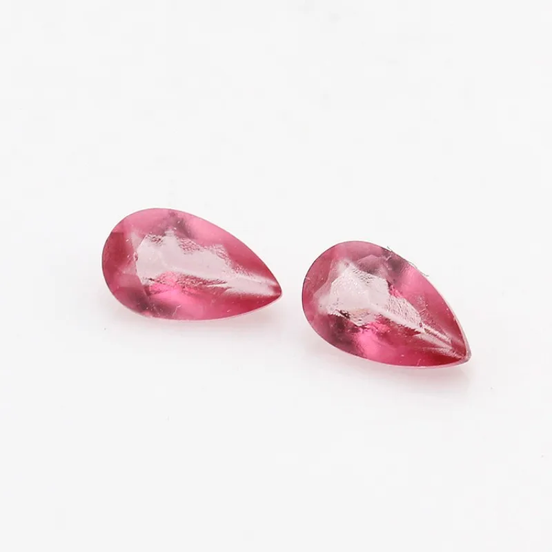 

Ожерелье и серьги с натуральным розовым топазом, огранка груши 4*6 мм