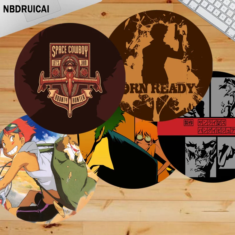 

Cowboy Bebop INS Tide Round Office Student Gaming Thickened Writing Pad Non-slip Cushion Mouse Pad Deskpad Home Decor