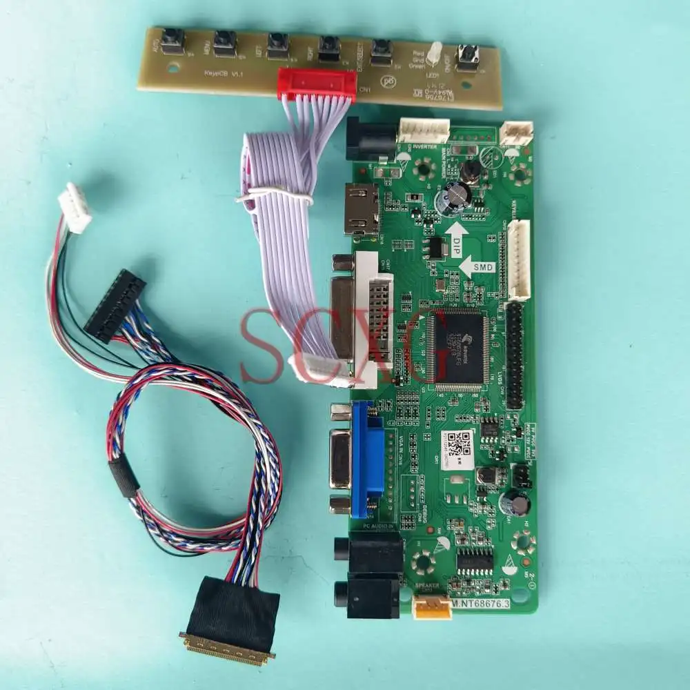 

DIY Kit For B140XW01 V0 LED LCD Screen Controller Board Notebook 40 Pins LVDS 14" 1366*768 DVI VGA HDMI-Compatible 60Hz