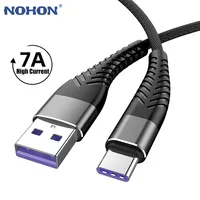 7A 100W Type C USB C Cable Super-Fast Charge Cable for Huawei P40 Mate 40 30 Pro Honor 70 Fast Charging USB Charger Data Cord 3M 1