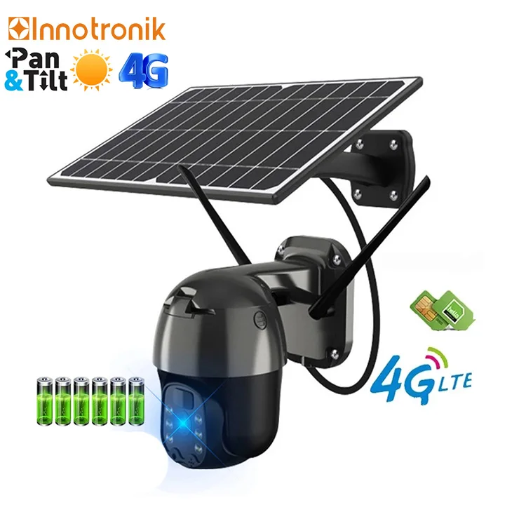 

Innotronik 4G 1080P HD IP Solar Panel PTZ Outdoor Monitoring Camera Waterproof Color Night Two-way Intrusion
