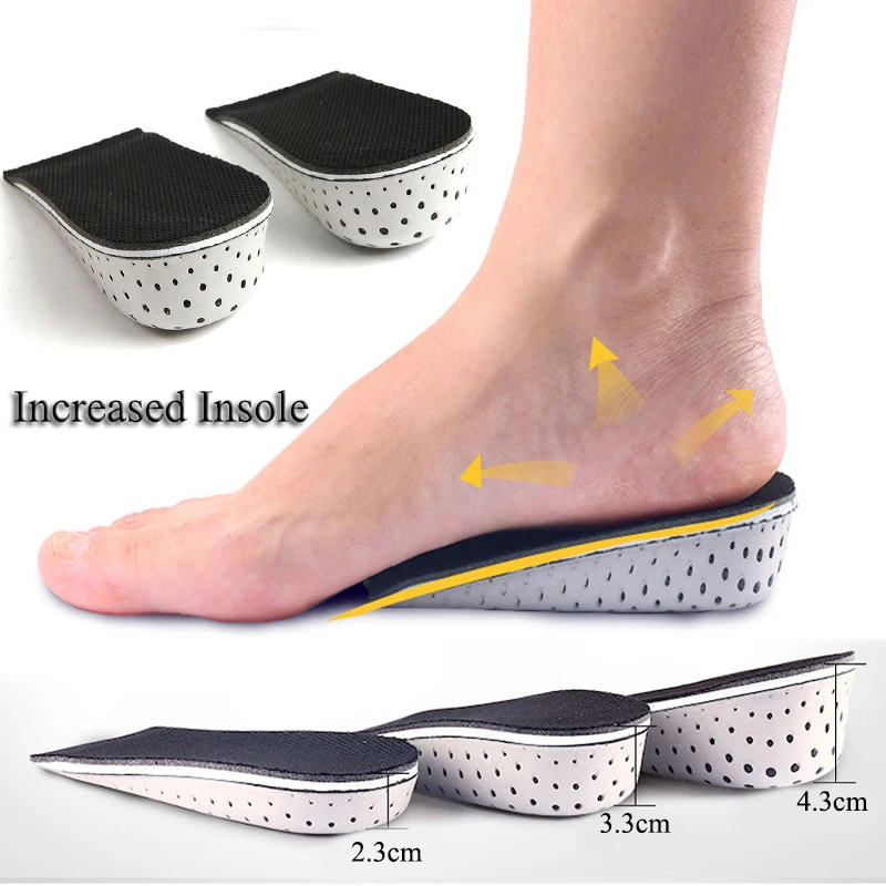 

Height Increase Shoes Pad Insole Heel 2.3-4CM Half Heel Shoe Insoles Breathable Ultra Light Elevated Unisex Foam Pads