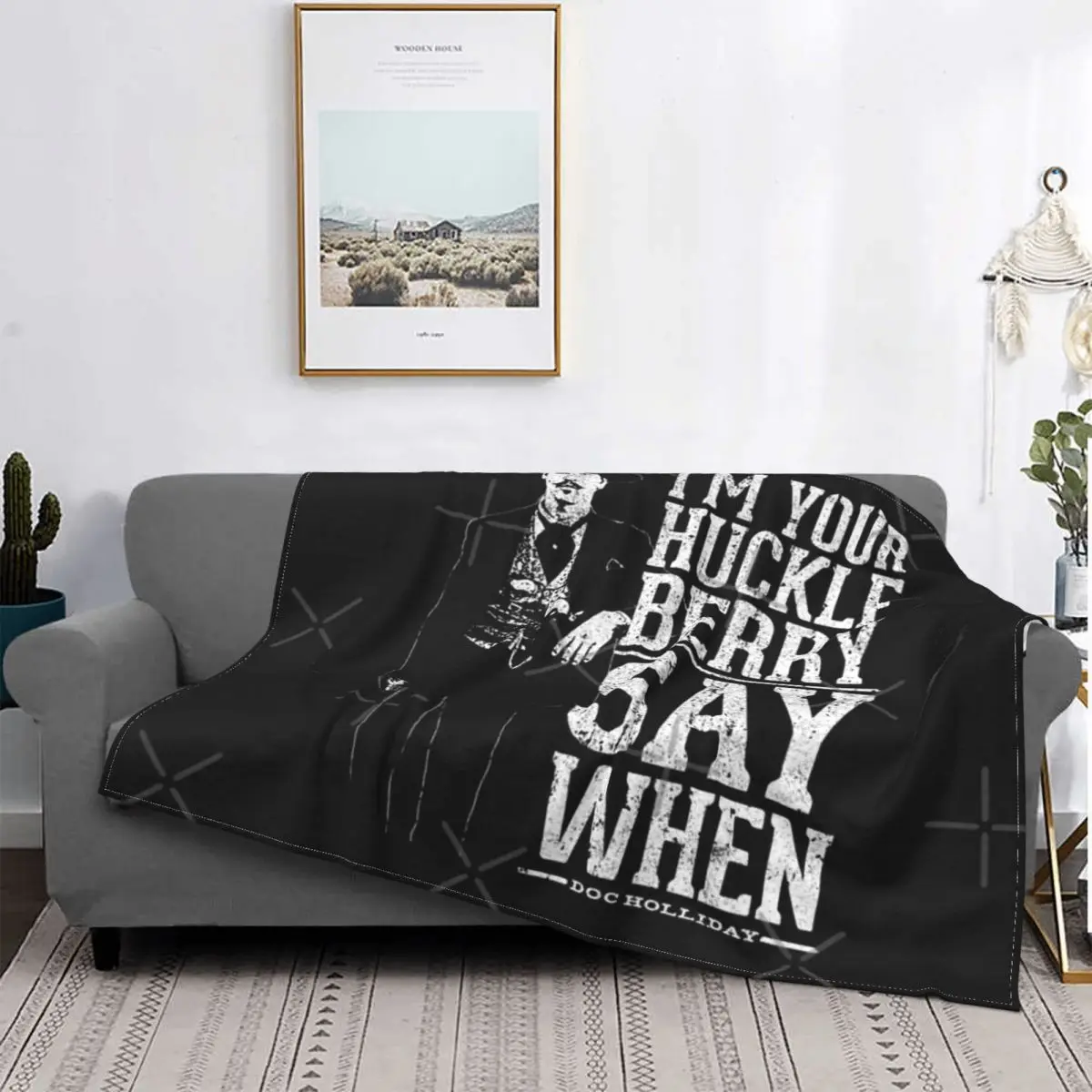 

I'm Your Huckleberry - Say When Throw Blanket Cartoon Comfortable Suitable For Sofa Multi Style