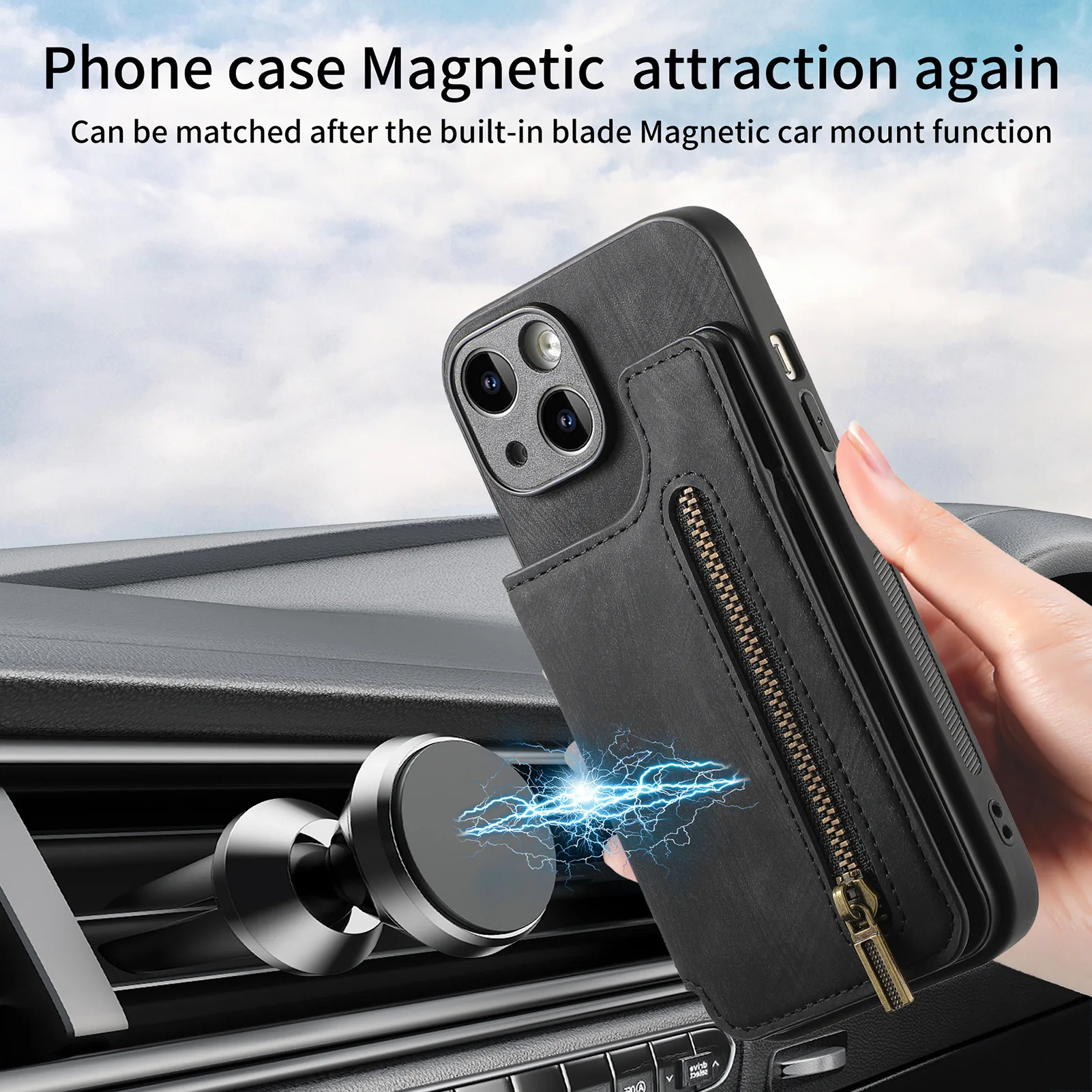 Чехол-кошелек на молнии для OPPO A58 A57 A54 A53 A52 A38 A35 A33 A32 A18 A17 A16 A15 роскошный кожаный