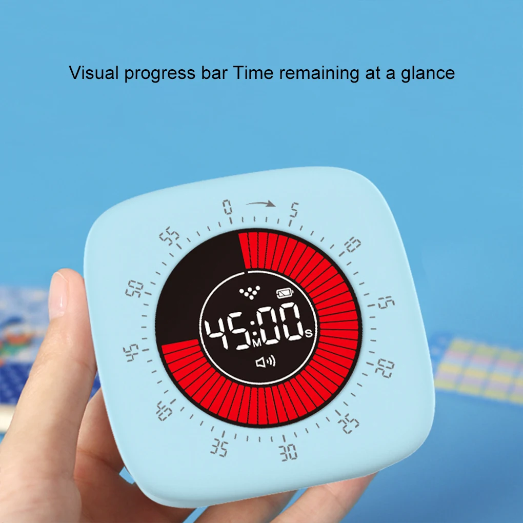 Визуальный таймер Магнитный белый прогресс-бар исчезает против часовой стрелки