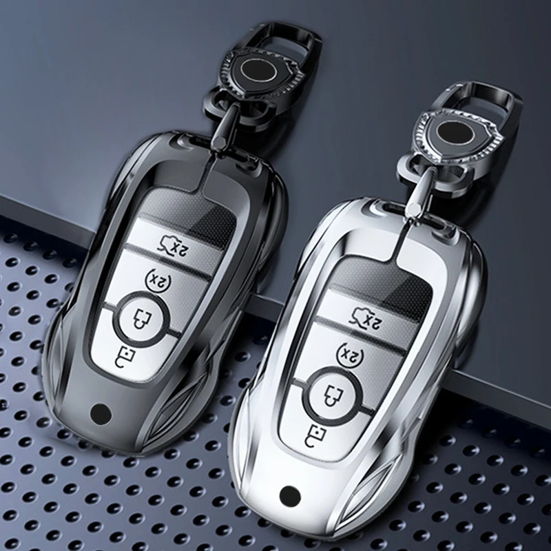 

Fashion Zinc Alloy Car Key Case Cover for Ford Fusion Mustang Explorer F150 F250 F350 EcoSport Edge S-MAX Ranger Lincoln Mondeo