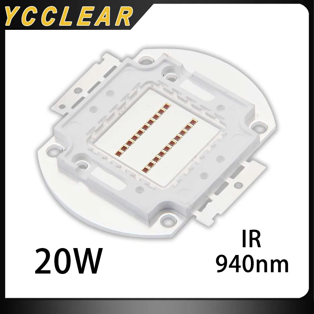 

Светодиодсветильник лампы высокой мощности IR 940Nm 20 Вт, светодиодный чип, излучатсветильник красная лампа, лазерный фонарик, лампа ночного в...