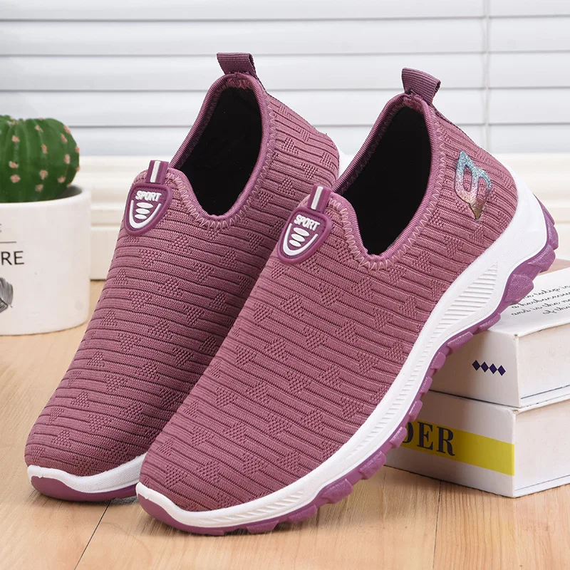 New Fashion Summer Breathable Sneakers Women Sports Shoes Light Mesh Walking Flats Women's Running Shoes Slip-on Woman Loafers
