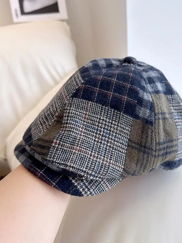 Классическая клетчатая аппликация в стиле пэчворк мужская и женская одинаковые