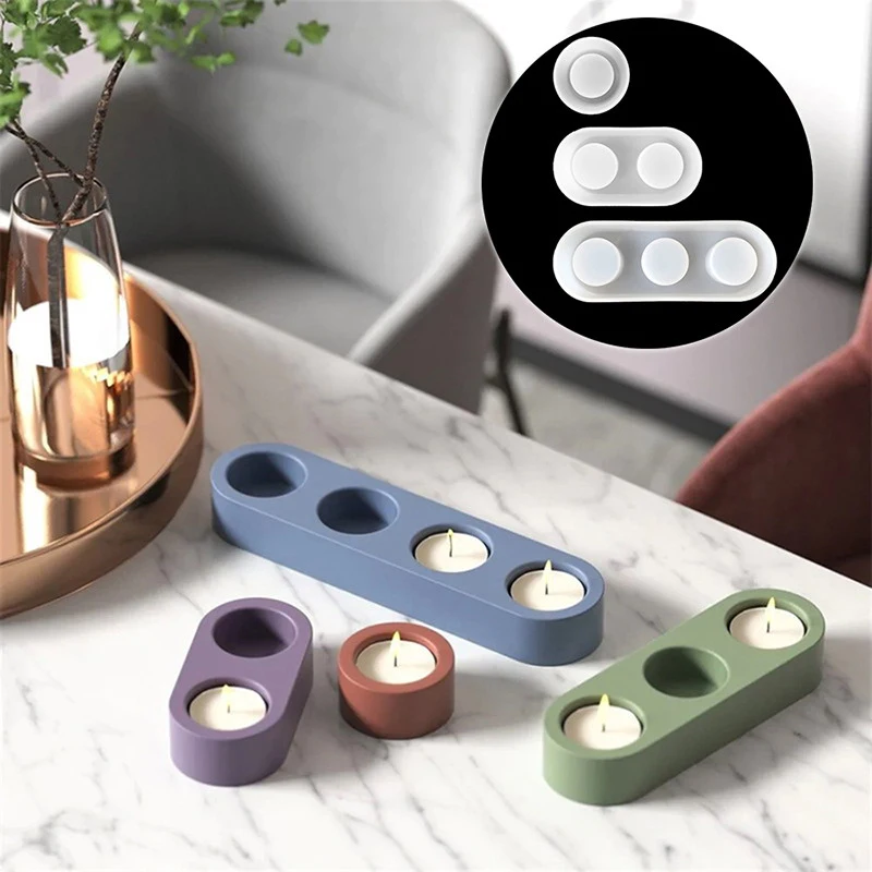

Candle Holder Shape Silicone Mold Epoxy Resin DIY Polymer Clay Plaster Tool Room Table Top Candle Holder Decoration Candle Mould