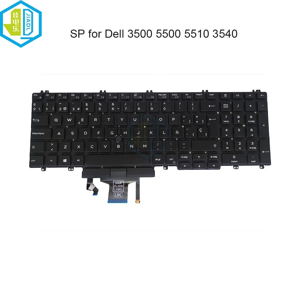 

Laptop Backlit Latin fit Spanish Trackpoint keyboard for Dell Latitude 3500 3501 5500 5501 5510 5511 Precision 3540 3541 3500 01