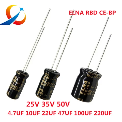 10 шт./партия ELNA RBD CE-BP Series 4,7 UF 10UF 22UF 33UF 47UF 100UF 25V 35V 50V неполярный биполярный Hi-Fi аудио конденсатор, Новинка