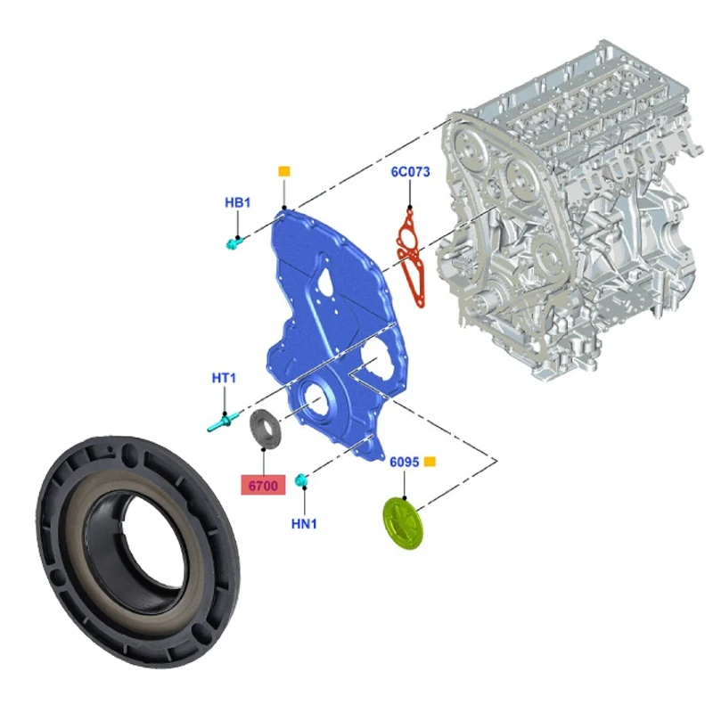 POKESS сальник переднего коленчатого вала для Ford Transit Mk6 Mk7 2 0 4 Ranger Mondeo Mk3 TDCI 3S7Q6700AD