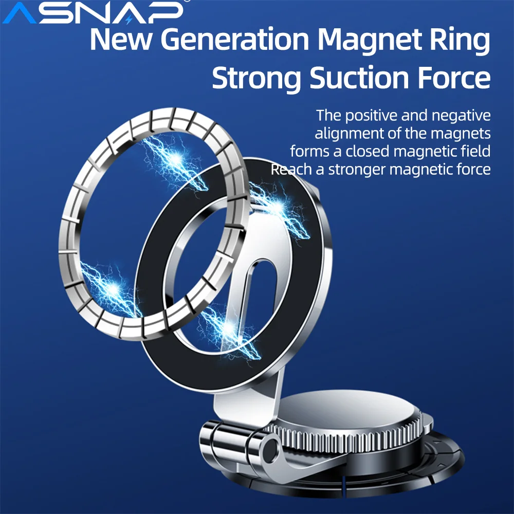 Магнитный автомобильный держатель для телефона ASNAP Magsafe вращение на 360°