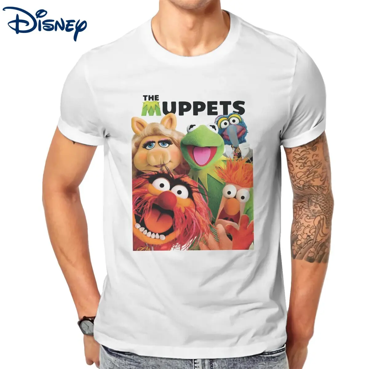 

Muppets Show Kermit Frog T-Shirts for Men Funny Cotton Tees O Neck Short Sleeve Disney T Shirt Gift Idea Clothing