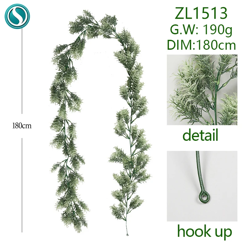 

5pcs garland rattan hanging frost rime grass artificial plant ivy festival home decoration fake flower plastic artificial vine
