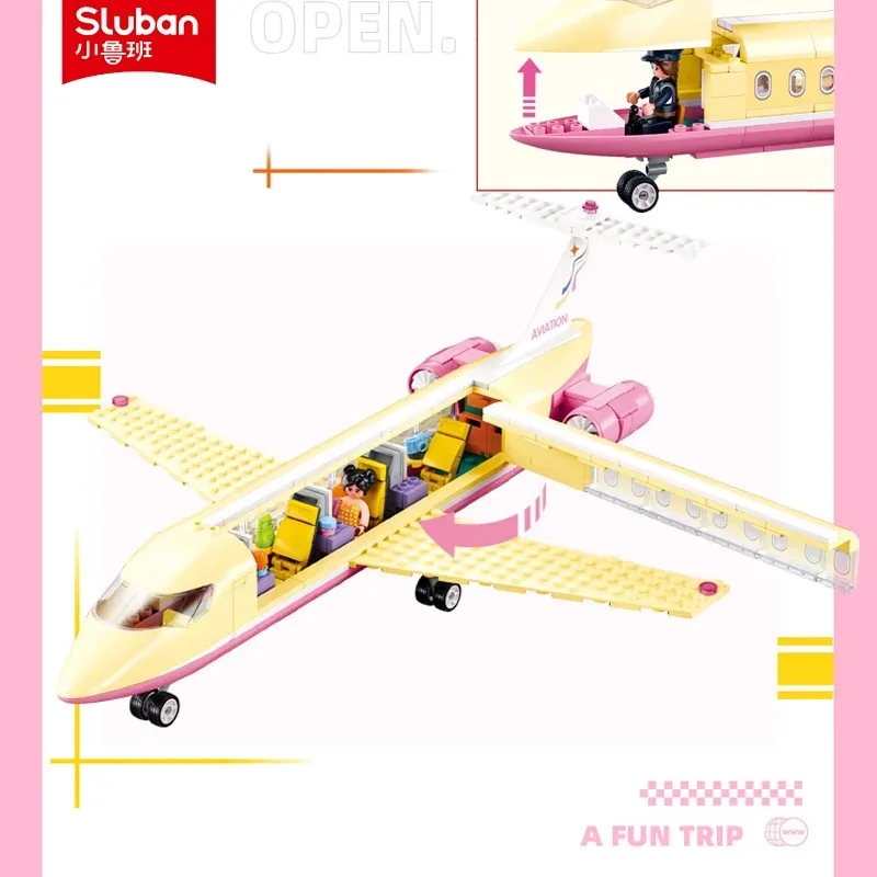 383 шт. Детский конструктор Самолет