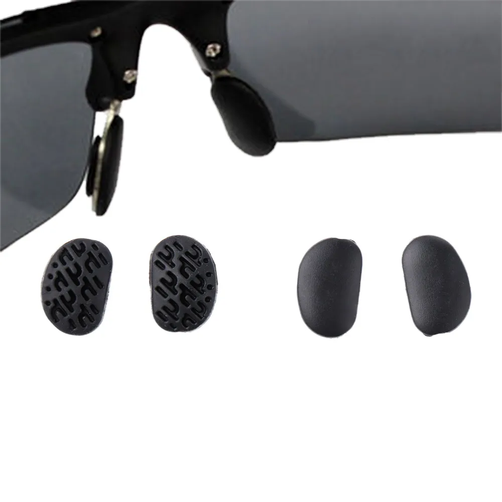 

2Pairs Black Silicone Sunglasses Soft Nose Pads Hollow Out Breathable Comfortable Glasses Anti-Slip Pad