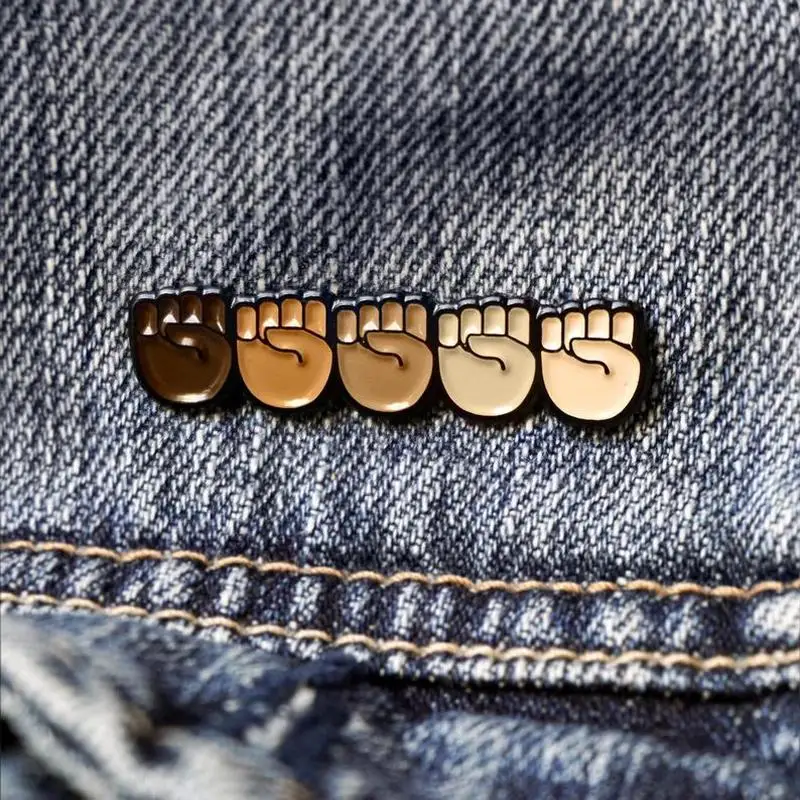 Black Lives Matter BLM Stand Together Raised Fists Pin | Soft Enamel Pin | Lapel Pin
