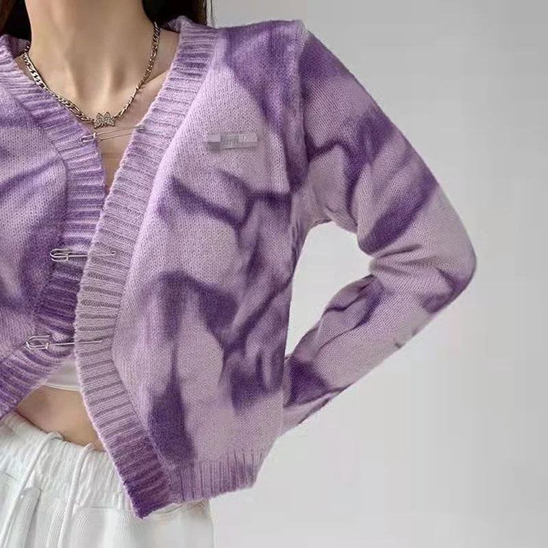 Кардиган Harajpoo женский с асимметричными булавками на пуговицах трикотажный