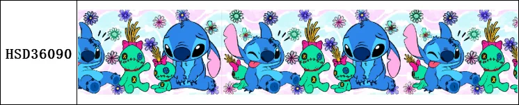 HSDRIBBON Бесплатная доставка 22 мм 38 50 75 печатная лента из серий Лило ститс корсажная