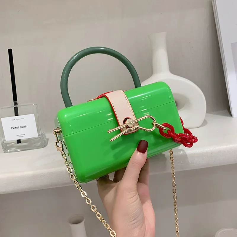 Модные ручные диагональные сумки через плечо для женщин косметичка желейная