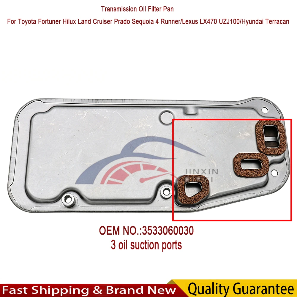 Фото Фильтр трансмиссионного масла для Toyota Fortuner, Hilux, Land Cruiser Prado, Sequoia, 4Runner/Lexus LX470 UZJ100, Terracan 3533060030 №1