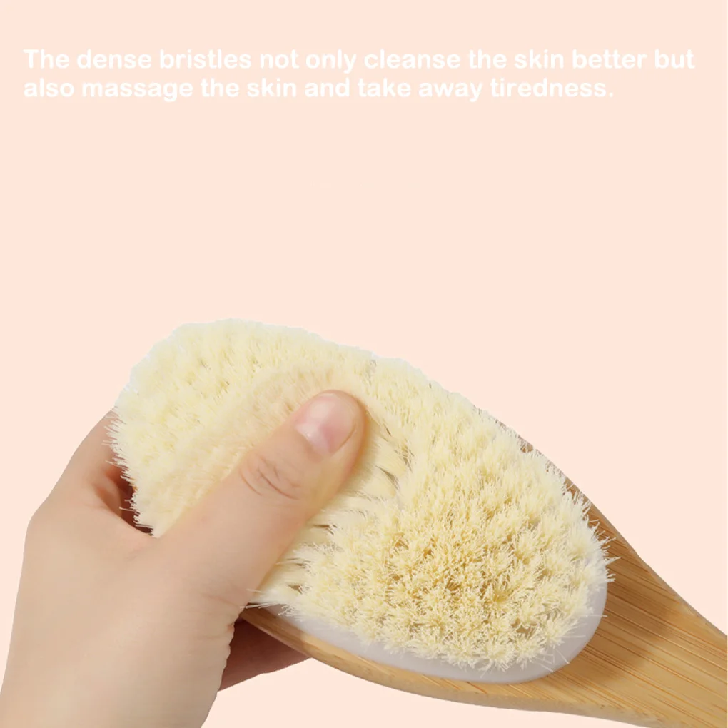

Body Brush Long Handle Dry Skin Back Shower Bath Scrubber Exfoliating for