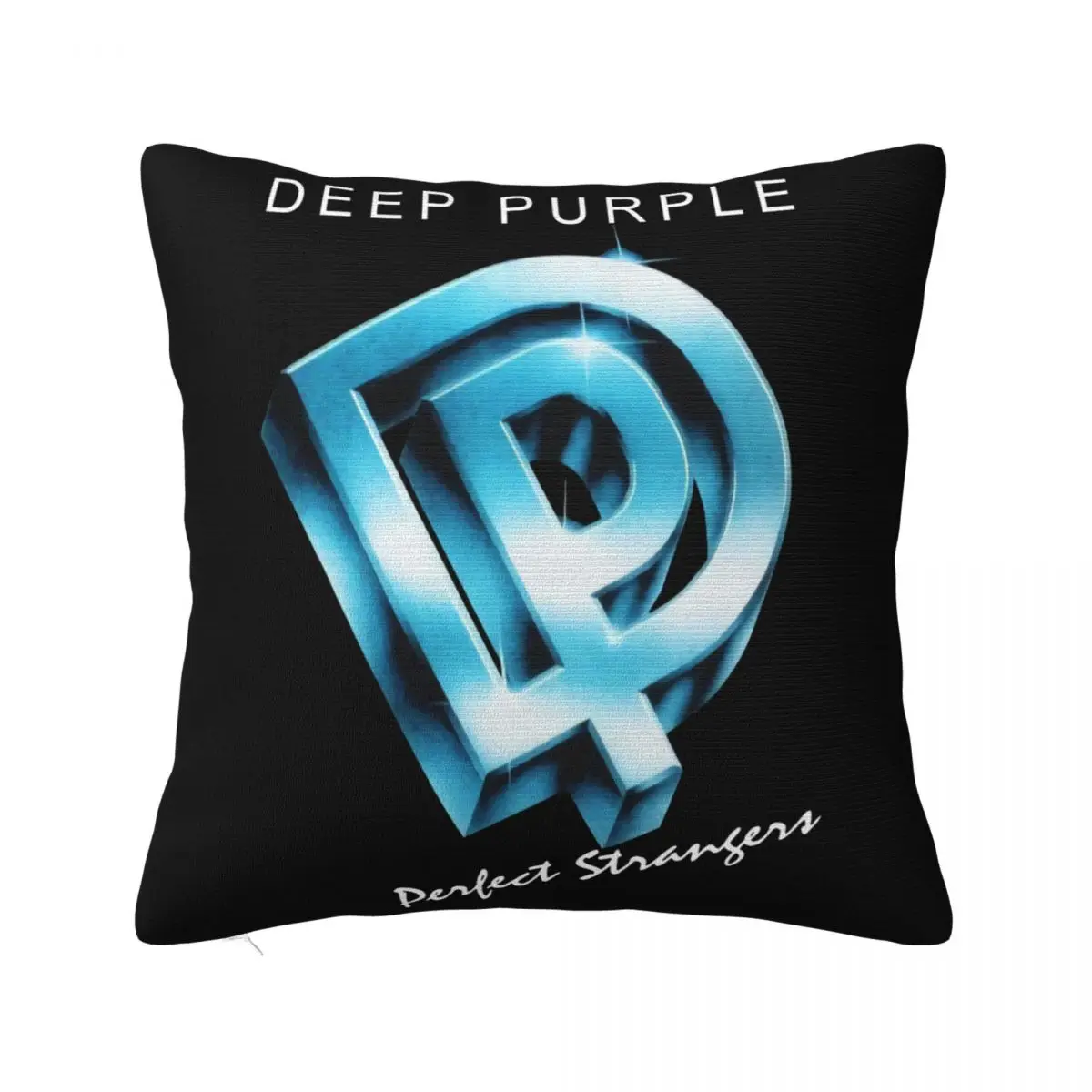 Темно-фиолетовая наволочка Perfect Strangers Black Hard Rock Rainbow Gillan Blackmore с принтом