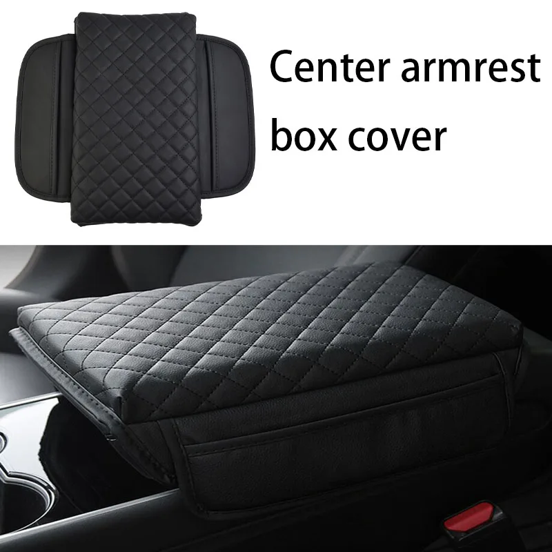 

Central Armrest Box Leather Hand Pad Odorless Space Memory Cotton Leather Hand Sewn Armrest Case Cover for Model 3 Model Y 2023