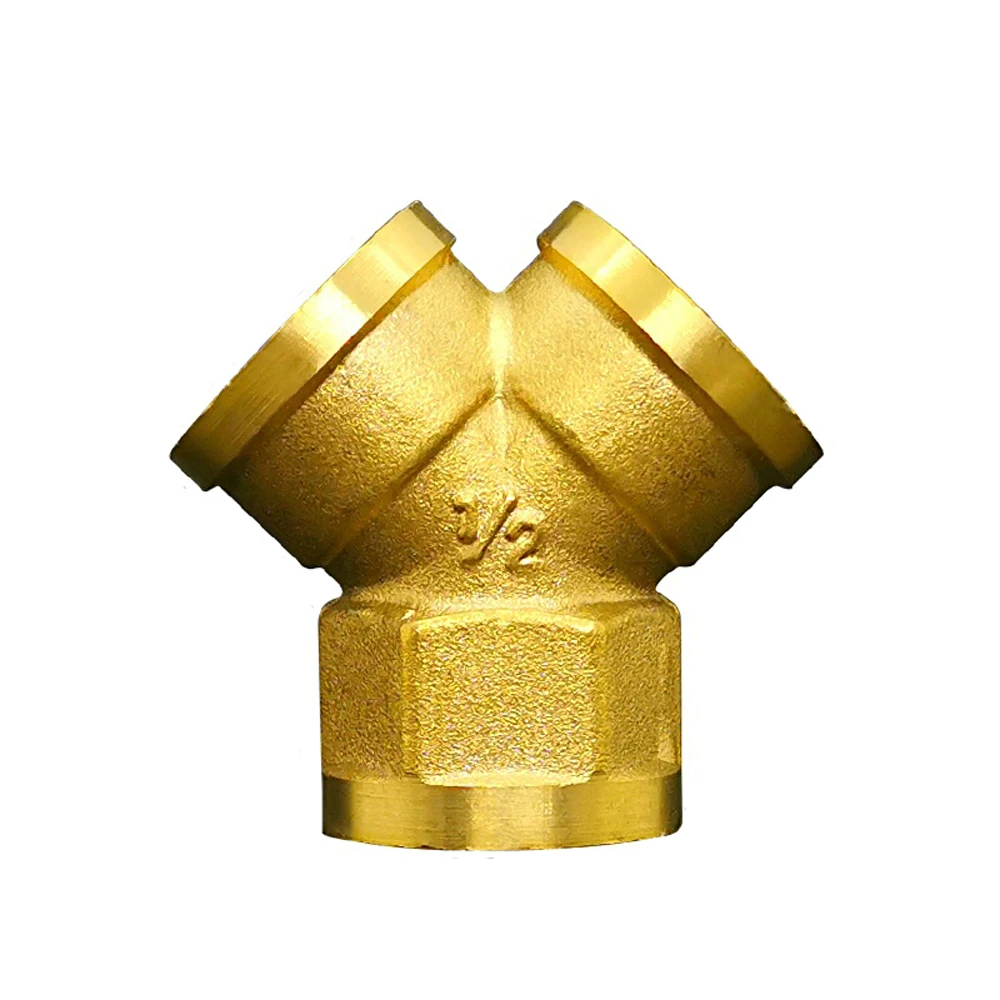 

DN15 1/2" BSP Female Y Shaped splitter Brass Pipe Fitting Connector Coupling Adapter For Water Gas Oil