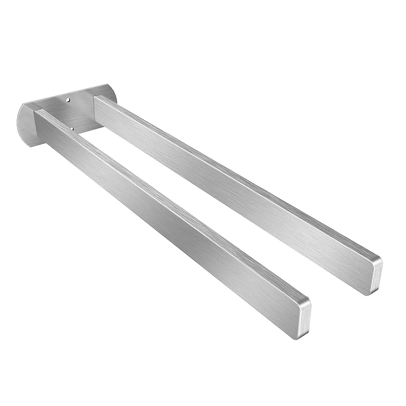 

Towel Rail Two Arms No Drilling Towel Rail Double Self-Adhesive Bathroom Towel Rail Stainless Steel Wall Mounted