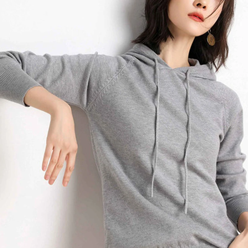 

Толстовка женская с капюшоном, Повседневная теплая кофта с длинным рукавом, куртка на осень и зиму