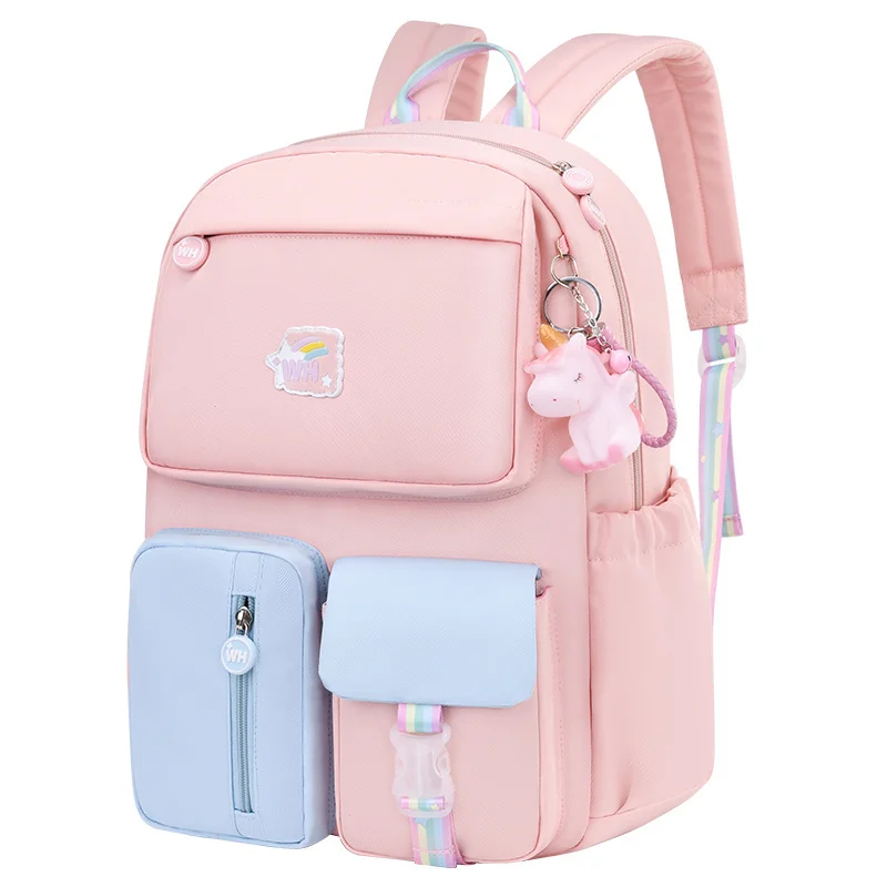 

Радужные школьные рюкзаки XZAN, подходящие Мультяшные школьные ранцы для девочек-подростков, женские дорожные сумки для учеников 1-6 классов