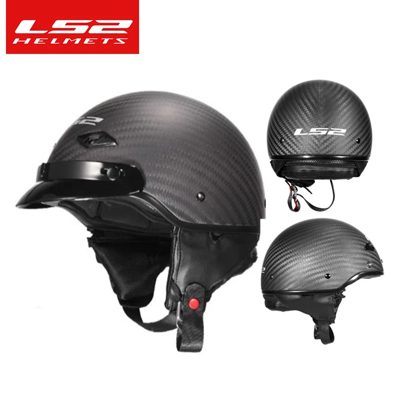 

LS2 Retro motocycle helmet motorbike half helmet OF568 6K carbon shell ABS men women four seasons ls2 Capacete de motocicleta