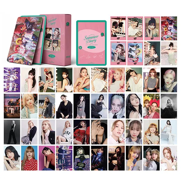 54 шт./компл. Kpop Фотокарта для девочек Bp новый альбом розовые ломо-карты открытки