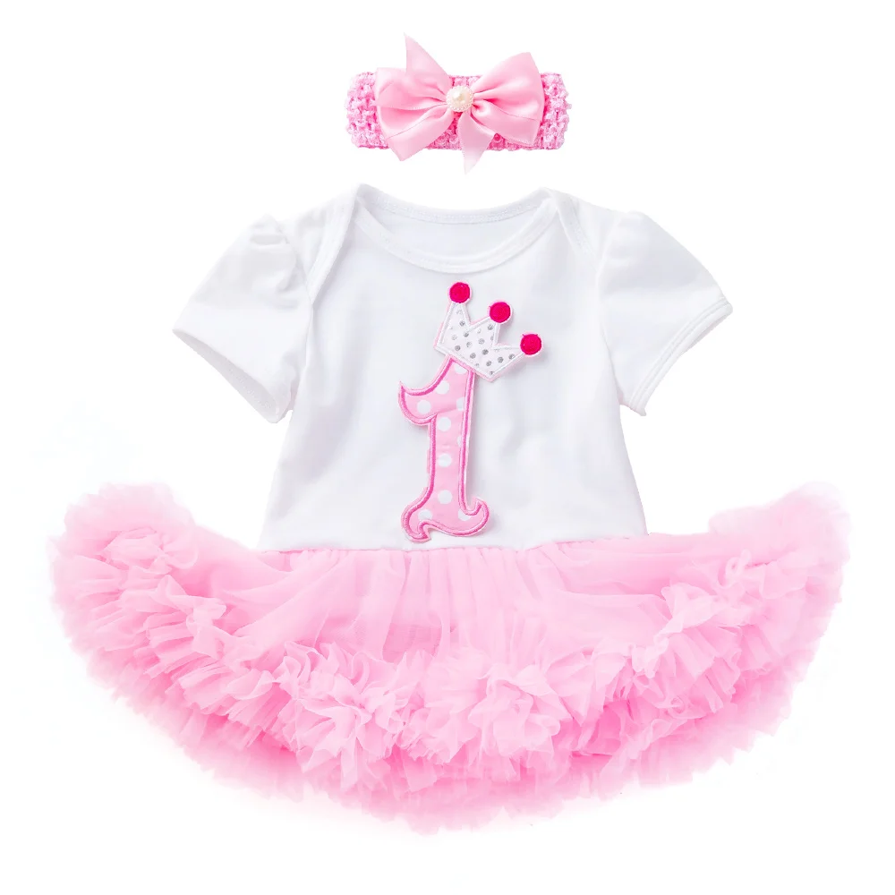 Baby Girl Clothes TUTU Short Sleeve Romper Dress Princess Girls Clothing Sets Cotton Multi-Color Summer Style