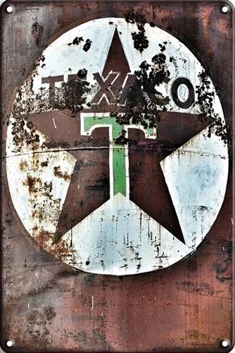 Оловянная вывеска TEXACO MOTOR OIL художественная живопись металлическая настенная