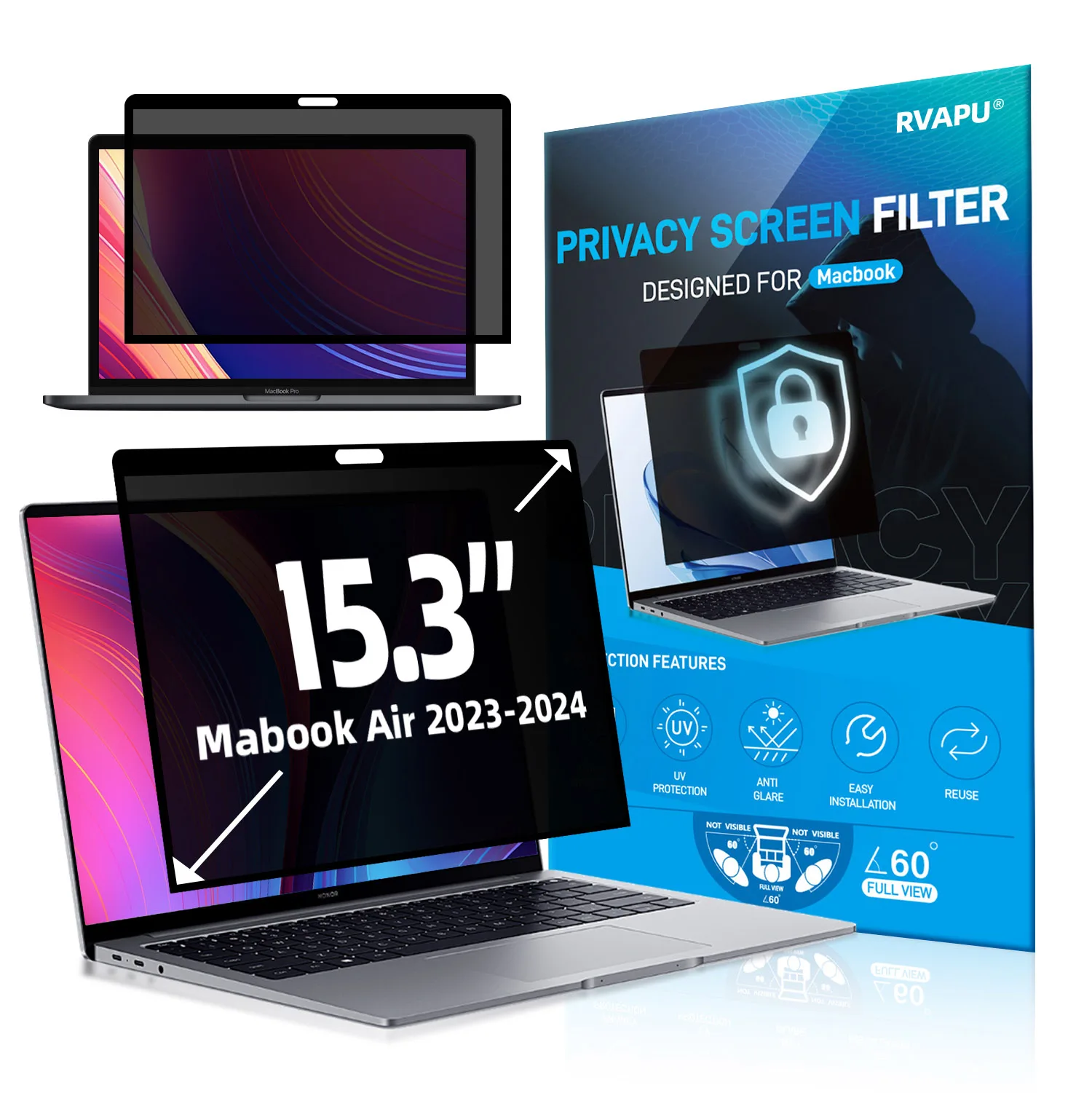 Для Macbook Air 15 3-дюймовая защитная пленка для экрана съемная защита от