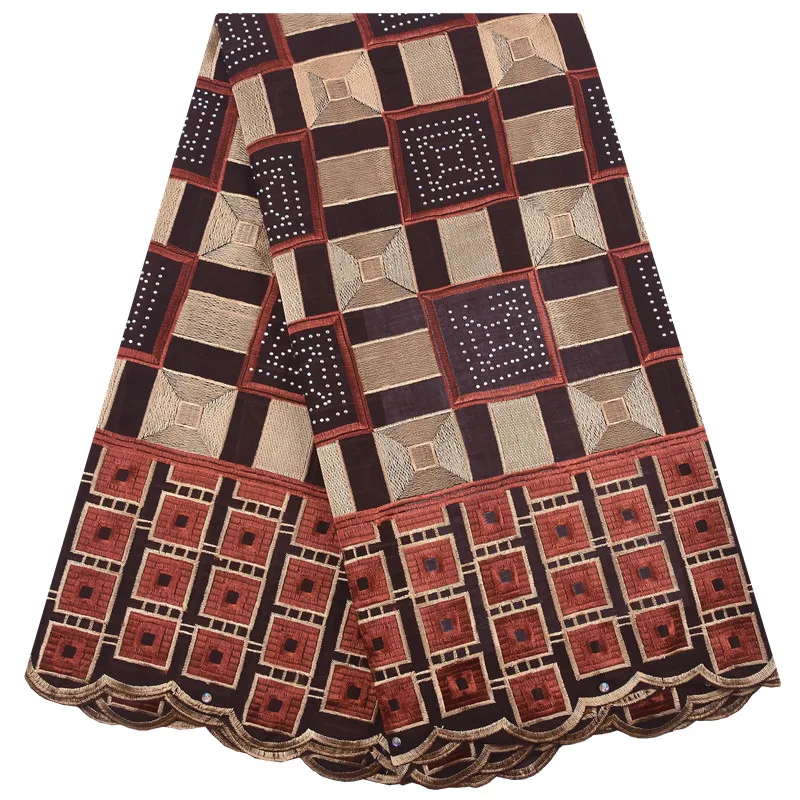 Нигерийская Швейцарская Хлопковая Кружевная Ткань С Вышивкой Камнями