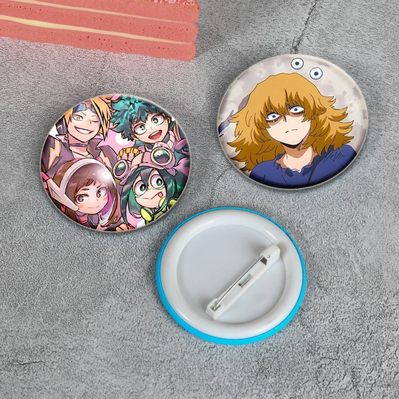Аниме персонажи мультфильмов Todoroki Shouto Ochaco Uraraka Izuku Midoriya эмалированные булавки