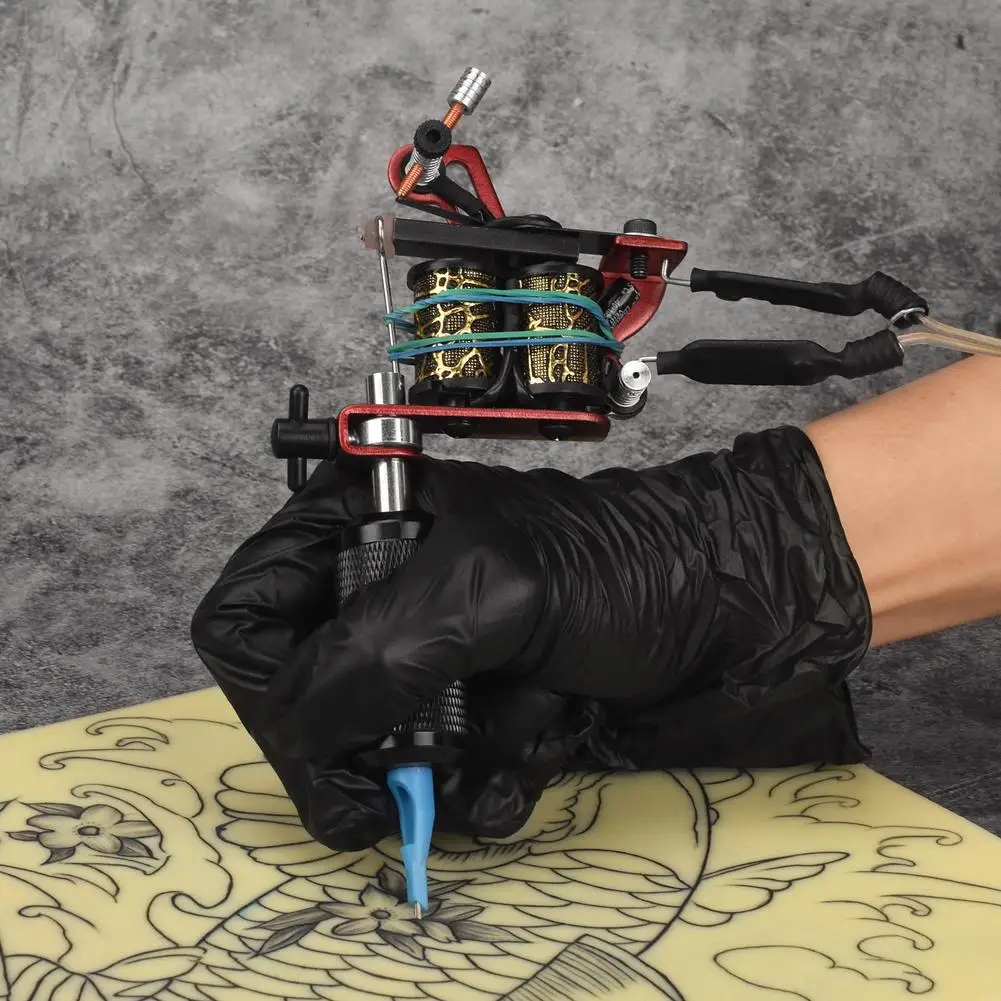 

Coil Tattoo Machine Hollow-out Butterfly 10 Wraps Coil Tattoo Liner Shader Kit Tattoo Supplies (without Hook Wire)
