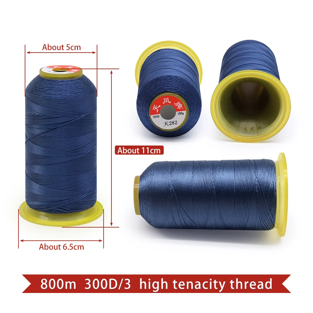Высококачественная брендовая высокопрочная нить 800 м 300D/3 для швейной машины
