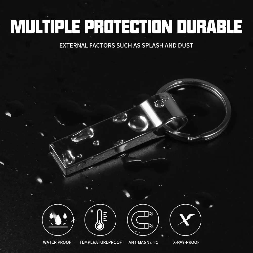 ła pamięć flash USB 3.0 w metalowym pudełku 128 ГБ бесплатный брелок для ключей 64 свисток pendrive 32 srebrny