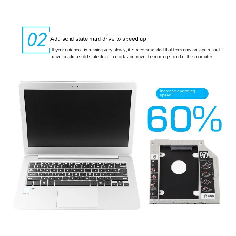 Алюминиевый оптический диск для ноутбука 12 7/9 5 мм 2 5-дюймовый механический