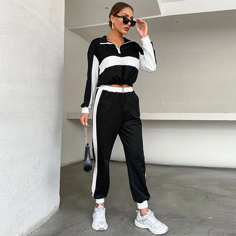 

Autumn Tracksuit Pants Set Two Piece Sets Women Short Hoodie Y2k Vintage Streetwear Jogging Ensemble 2 Pièces Joggers Sport