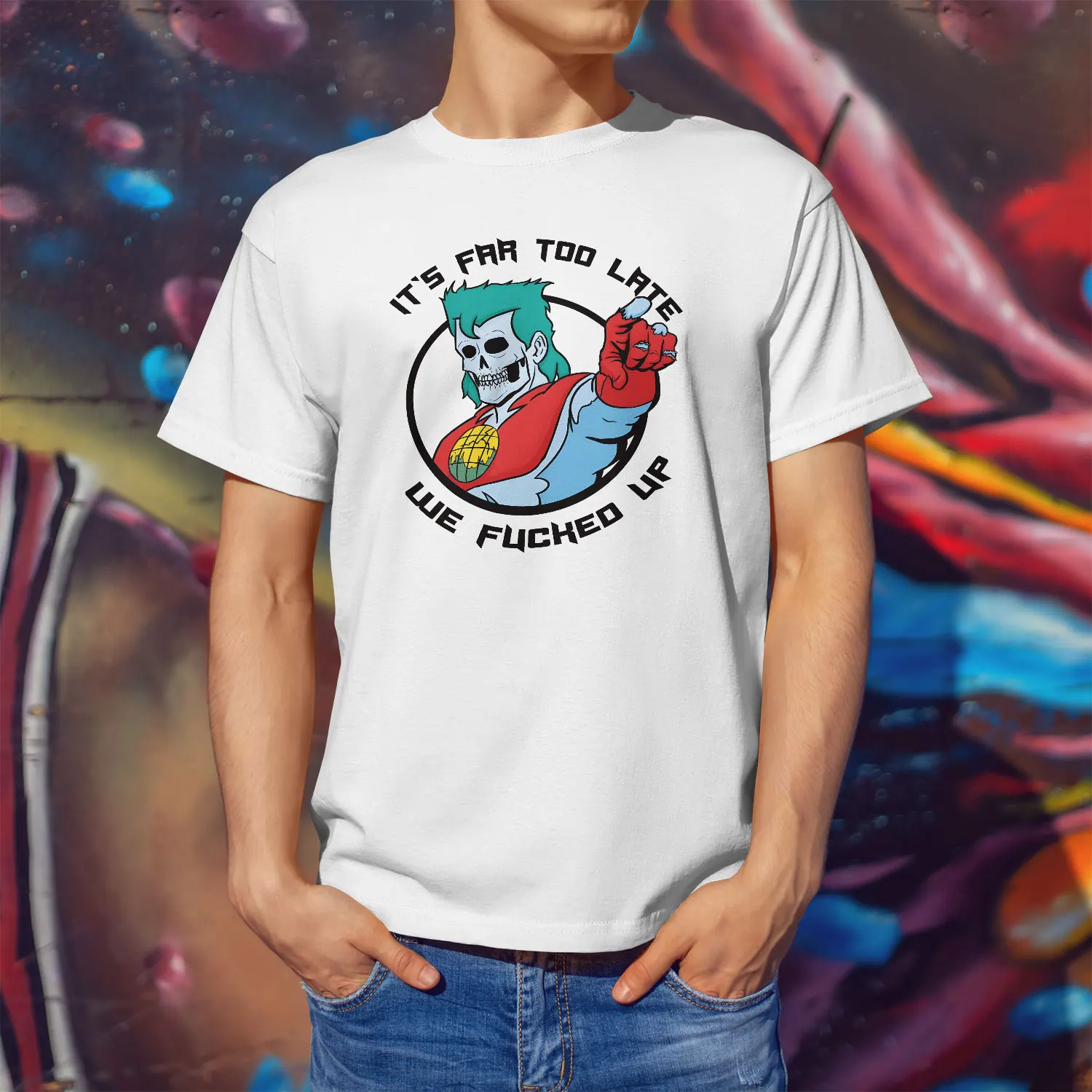 Мужская хлопковая футболка с графическим рисунком Captain Planet, высококачественная футболка в уличном повседневном стиле для мужчин и женщин (art.: 3920dbecc5e97) - 3920dbecc5e97