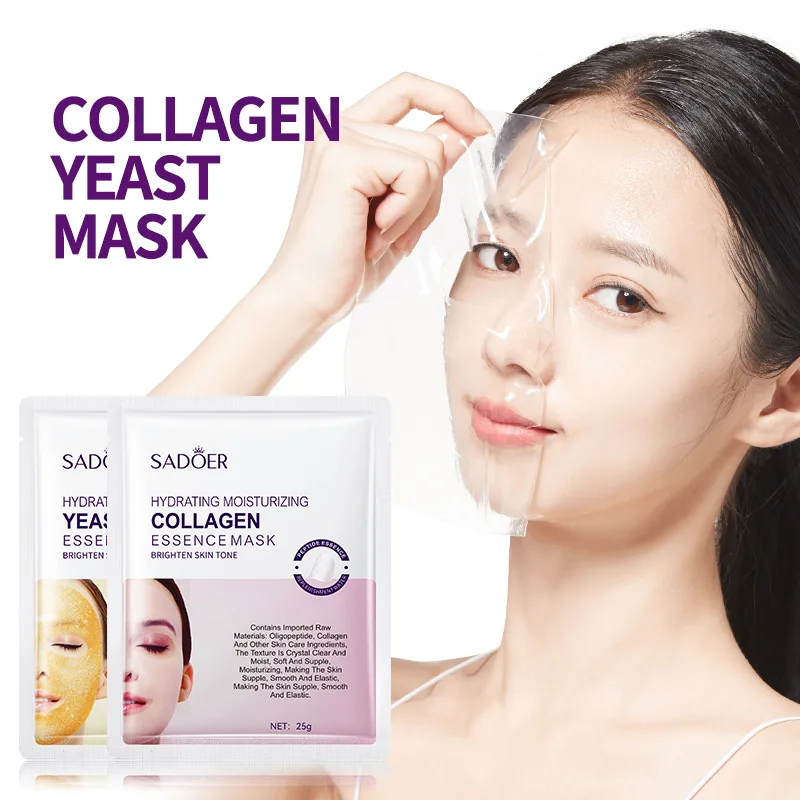 

5PCS Collagen Face Masks Anti-Aging Wrinkle Firm Hydrating Whitening Shrink Pores Hyaluronic Acid Facial Sheet Mask Skin Care