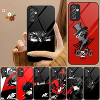 persona 5 take your heart phone case tempered glass for samsung s20 s21 s22 s30 pro ultra plus s7edge s8 s9 s10e plus cover